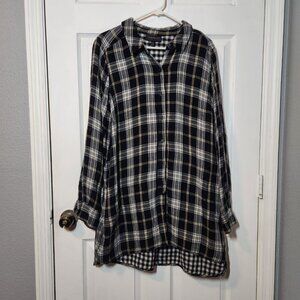 Lane Bryant Plaid Oversized Flannel Top - Size 18/20